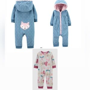 Carter's Blue and Pink Polka Dot Bodysuit